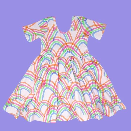 Rainbow Twirl Dress | Poppy Kids Co