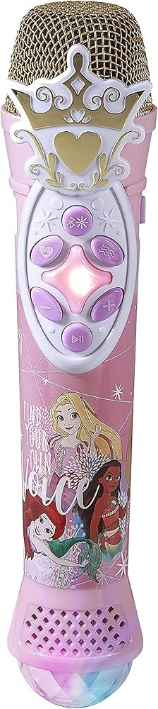 eKids Disney Princess Karaoke Microphone with Bluetooth Speaker, Wireless Microphone Connects to ... | Amazon (US)