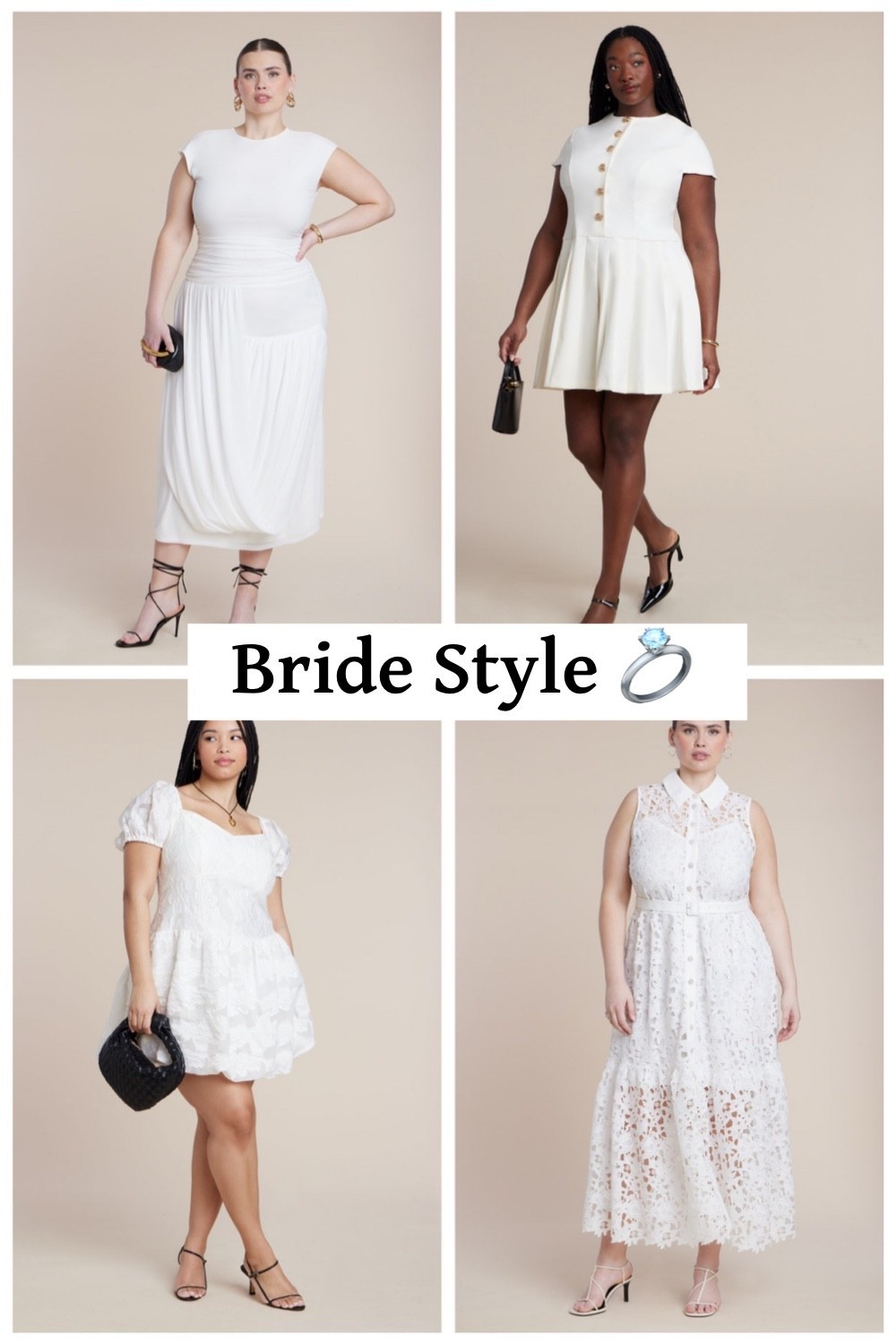 White bridal dresses at Eloquii for the plus size bride to be. 

Engagement photo shoot dress, engagement party dress, bachelorette party dress, bridal shower dress, rehearsal dinner dress, after party dress, reception dress. 

#LTKSaleAlert #LTKWedding #LTKSeasonal