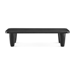 EM Wabisabi Rustic Rectangular Black Reclaimed Wood Coffee Table | Eternity Modern