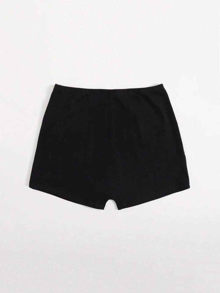 SHEIN EZwear Elastic Waist Solid Cycling Shorts | SHEIN
