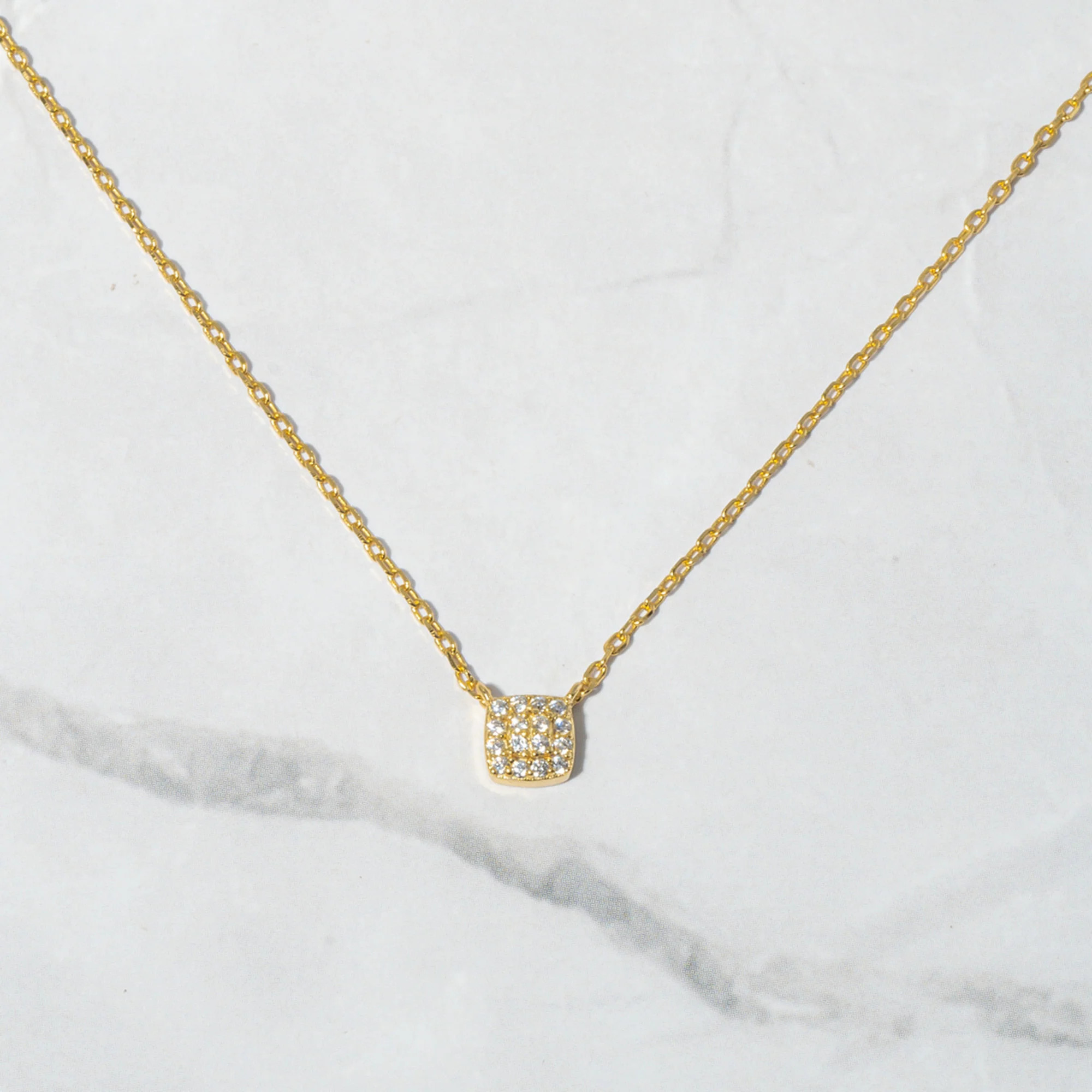 Tiny Square Necklace | Sami Jewels