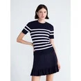 Free Assembly Women's and Women's Plus Cozy Yarn Sweater Tee with Short Sleeves, Sizes XS-4X | Walmart (US)