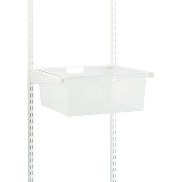 Elfa Classic 18"/45cm Hanging Drawer Frame White | The Container Store