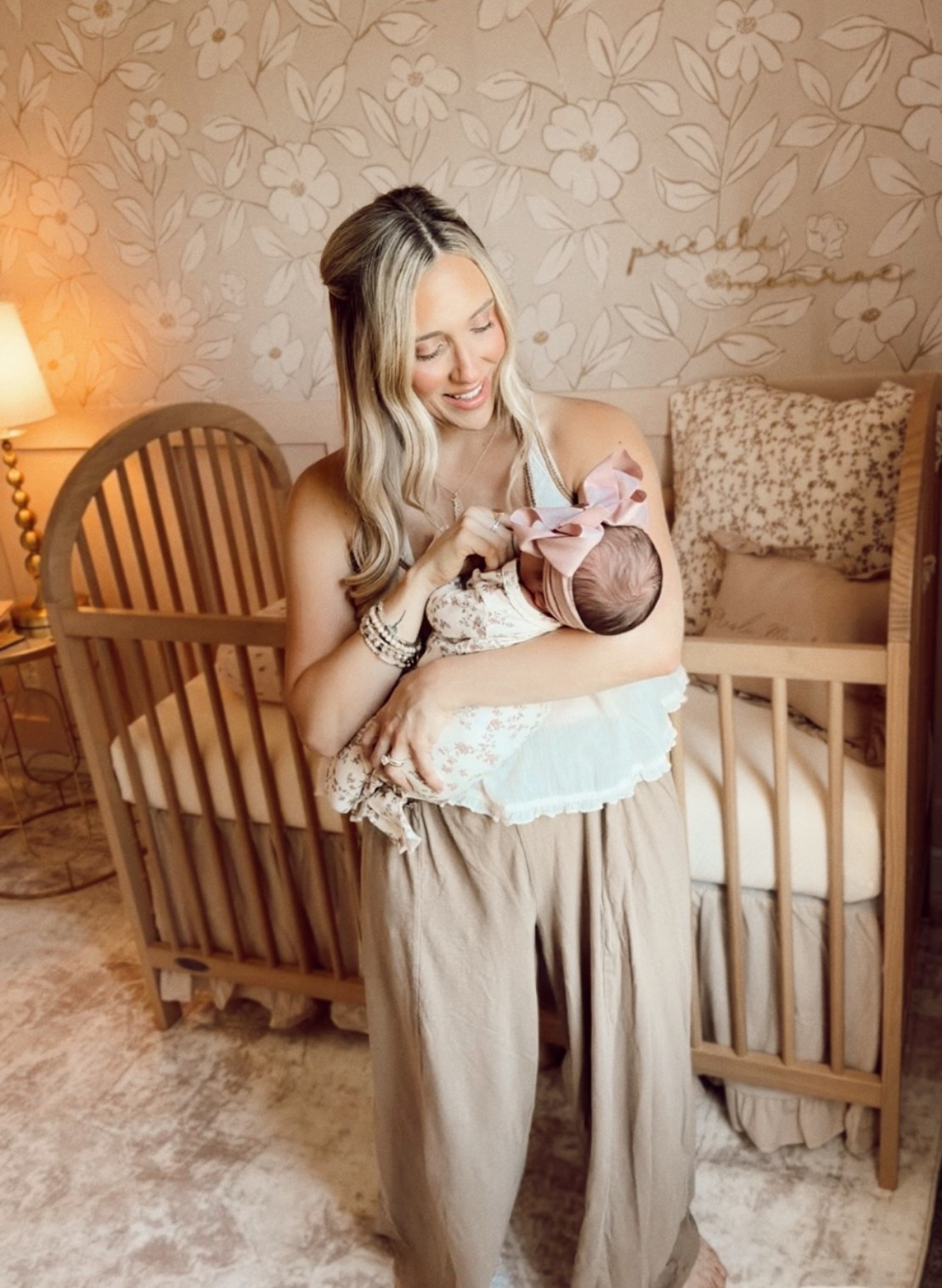 In home newborn photos 🍼🫧🧸✨ baby’s outfit is 100% organic cotton she’s in a size newborn! I love the onesies that tie for easy diaper changes!

#LTKBaby #LTKKids