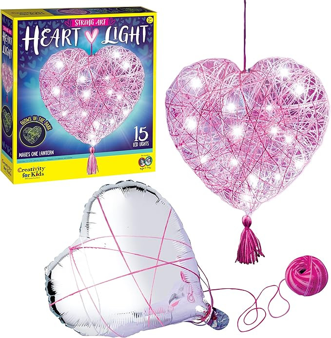 Creativity for Kids String Art Heart Light Kit | Create a Glowing Heart Lantern with Easy String ... | Amazon (US)