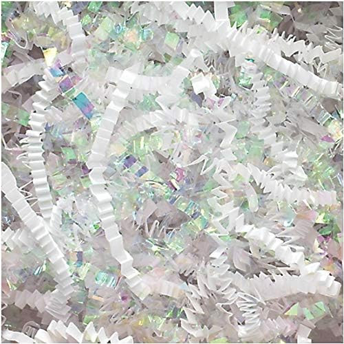 Crinkle Cut Paper Shred Filler (1/2 LB) for Gift Wrapping & Basket Filling - Diamond White | MagicWa | Amazon (US)