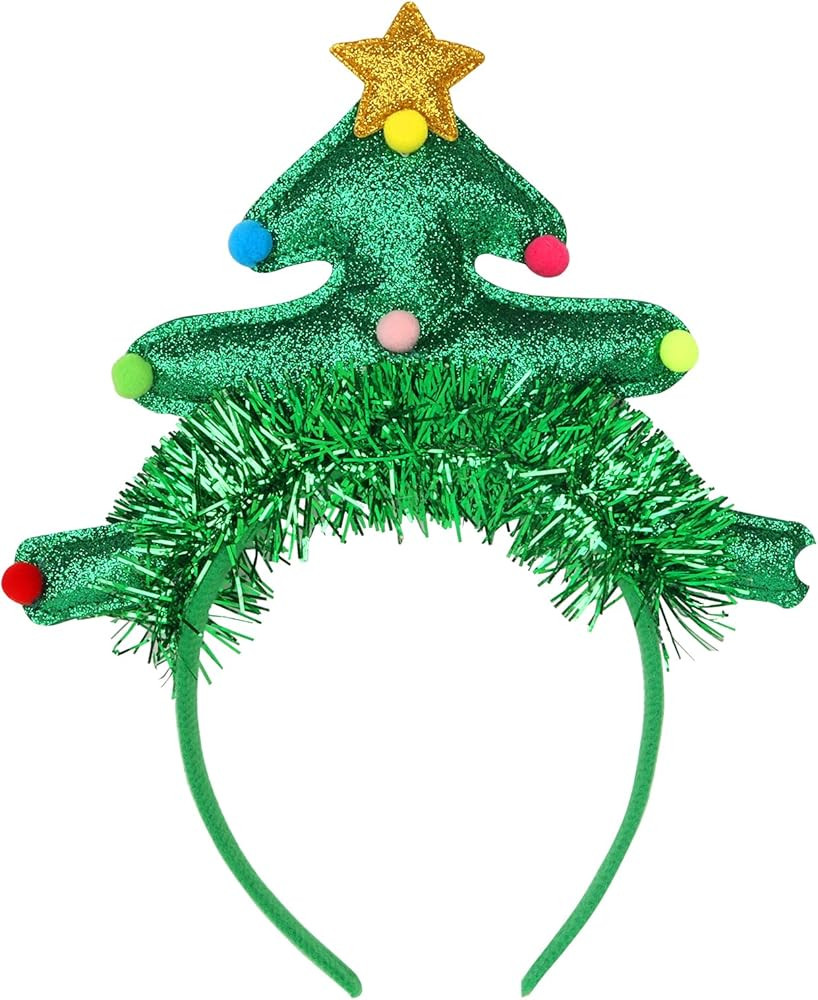 Christmas Headbands Christmas Tree Headband, Costume Xmas Headbands for Adult Children Christmas ... | Amazon (US)