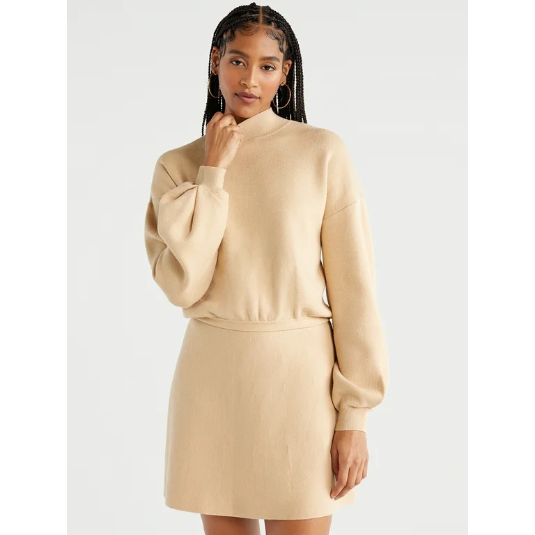 Scoop Women’s Mock Neck Sweater with Dolman Sleeves, Sizes XS-XXL | Walmart (US)