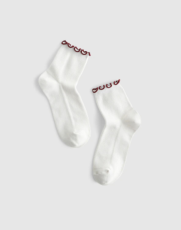 Ruffle-Trim Ankle Socks | Madewell