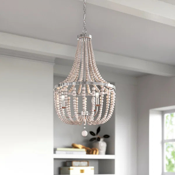 Cheryl 3 - Light Unique Empire Chandelier Beaded Accents | Wayfair North America