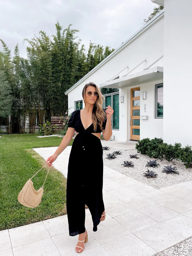 Palm Beach Jumpsuit in Black | lauren nicole