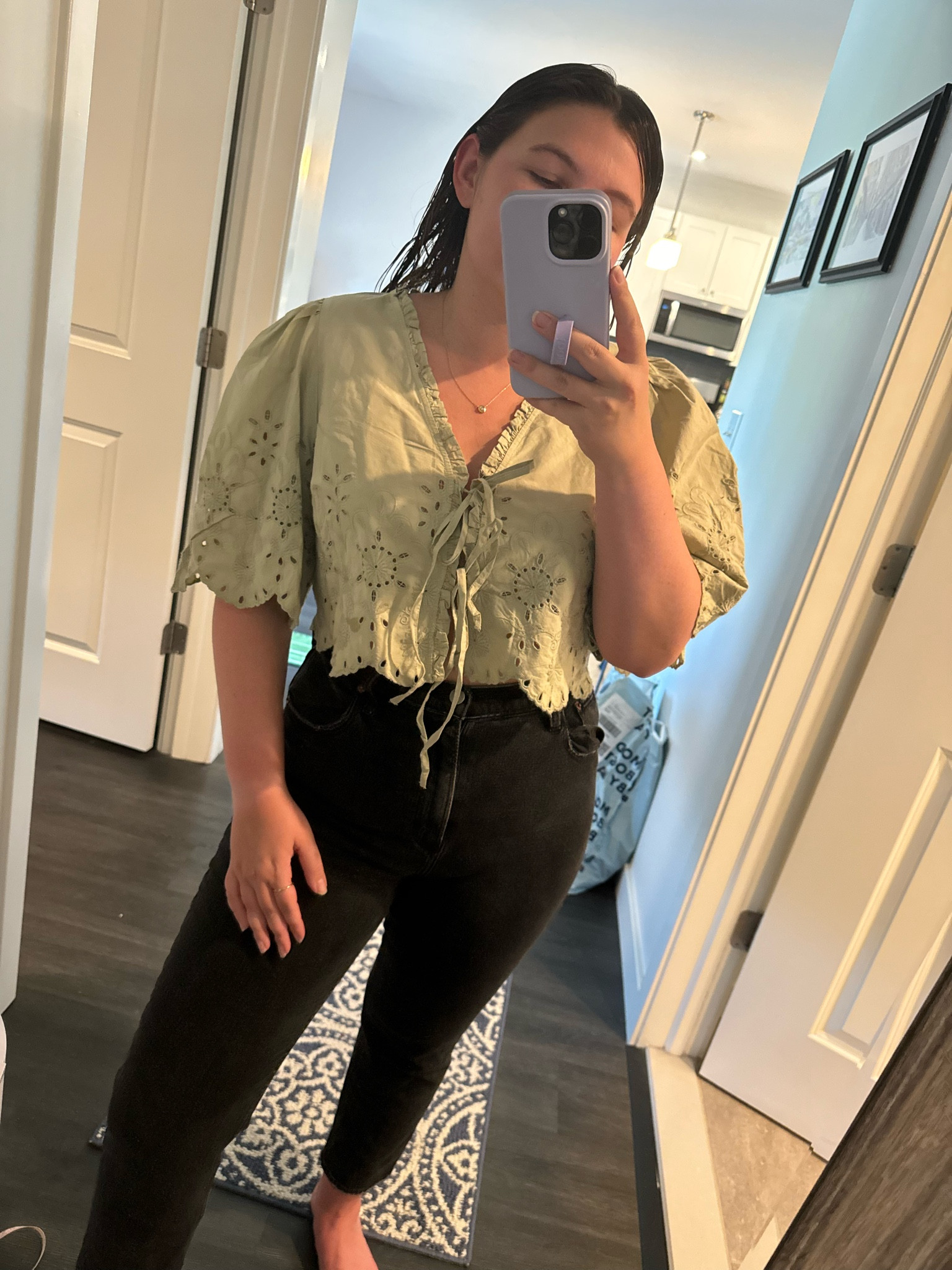 Obsessed with this top from H&M!
The tie detail and eyelet details are so pretty 

Exact color is currently sold out but they are selling in white now

Wearing size M
29 in jeans 

Date night | day date outfit | brunch outfit | eyelet top | concert outfit | tie front top



#LTKStyleTip #LTKFindsUnder50