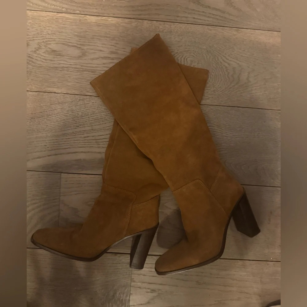 Mango Tan Suede Heeled Boots | Poshmark