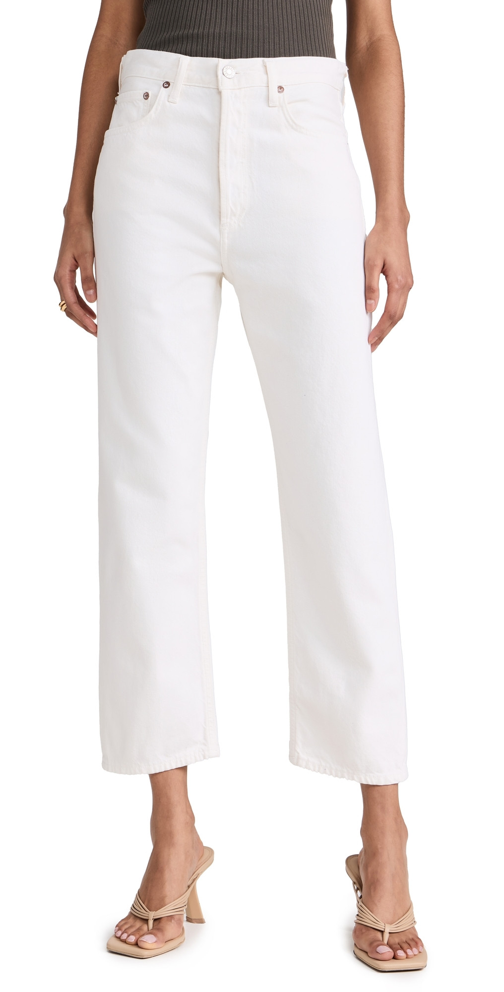 AGOLDE 90s Crop: Loose Straight Jeans Fortune Cookie 33 | Shopbop