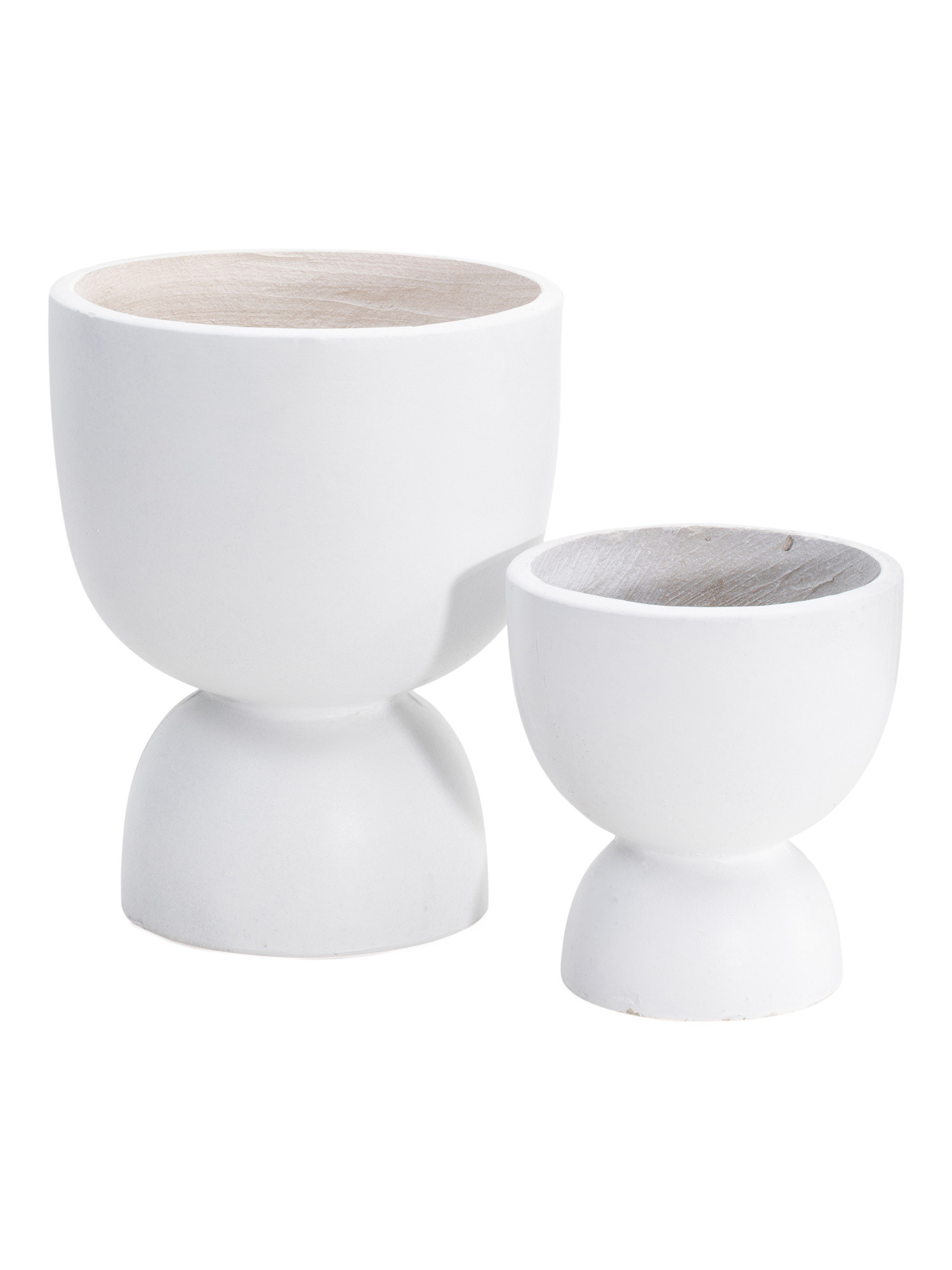 Set Of 2 Fiber Clay Pedestal Planters | Plants & Planters | Marshalls | Marshalls