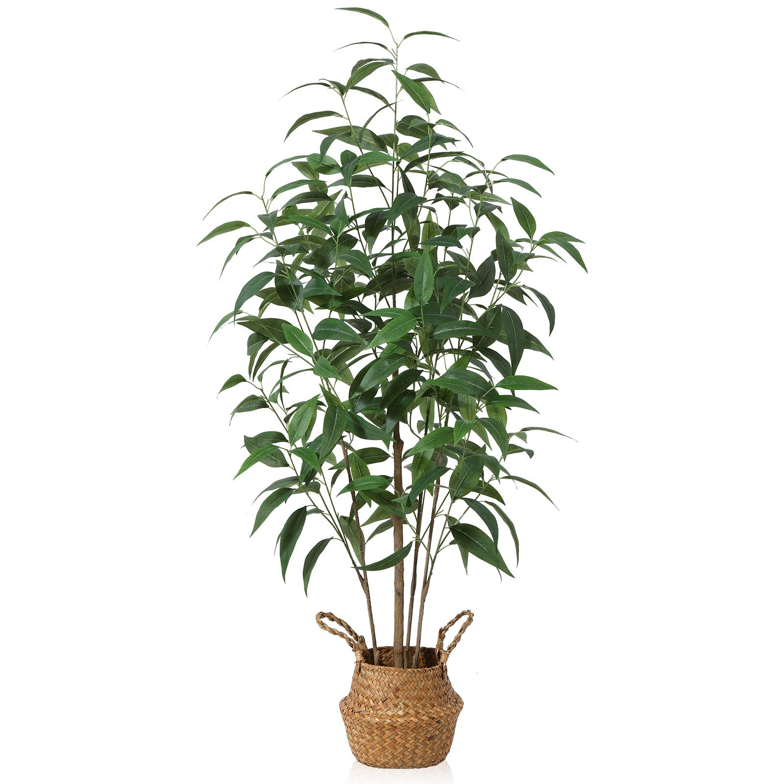 Artificial Eucalyptus Tree,4Ft Tree Fake Plant in Pot for Home and Office Decor,Potted Faux Plant... | Amazon (US)