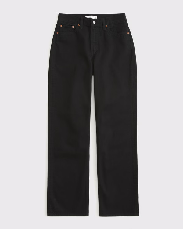 Women's Curve Love High Rise Loose Jean | Women's Bottoms | Abercrombie.com | Abercrombie & Fitch (US)