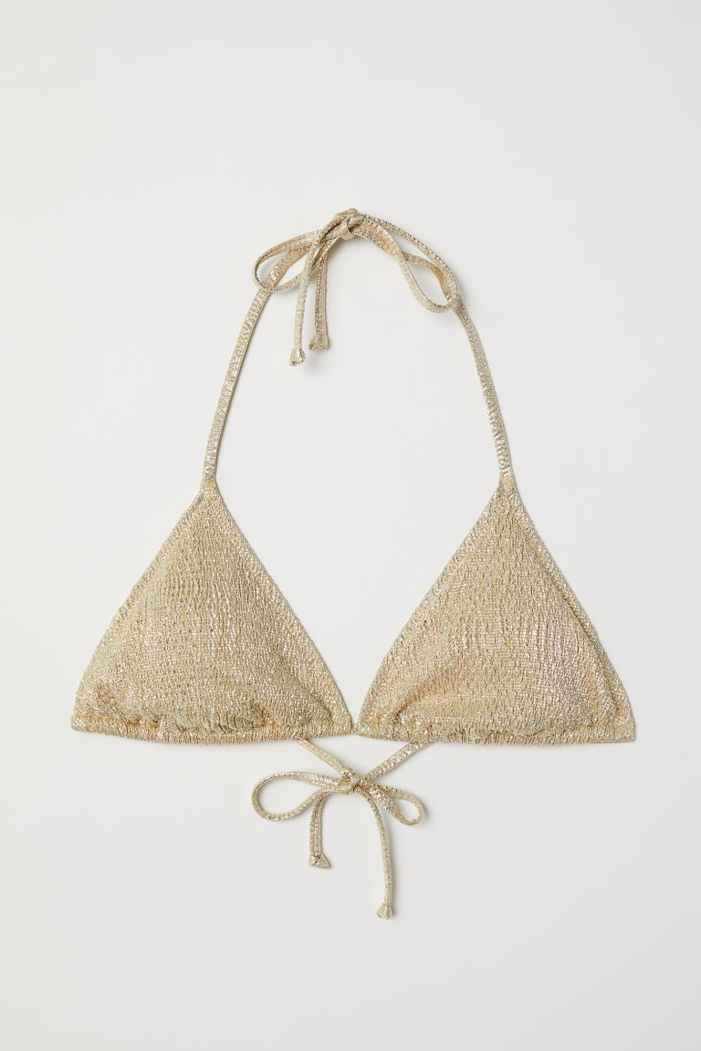 Glittery Triangle Bikini Top | H&M (US + CA)