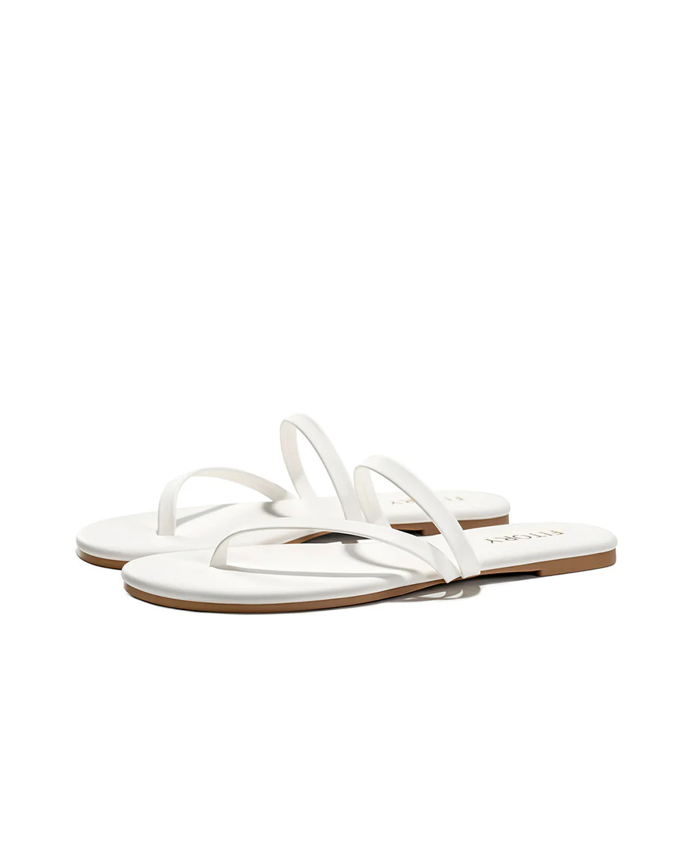 Alexis | Minimal Strappy Toe-Post Slides | Fitory Footwear US