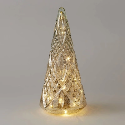 15" Pre-lit Glass Christmas Tree Silver - Wondershop™ | Target
