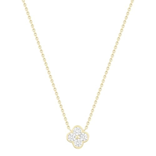 Amazon.com: Electric Picks Camilla Clover Necklace for Women, 14k Gold Plated 4-Leaf Pendant Neck... | Amazon (US)