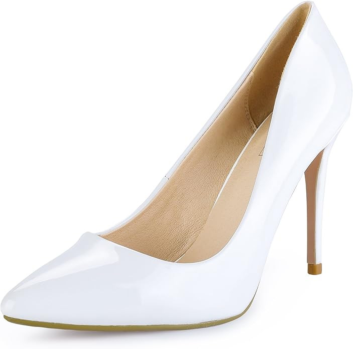 IDIFU Women's IN4 Classic Pointed Toe High Heels Pumps Wedding Dress Office Shoes | Amazon (US)