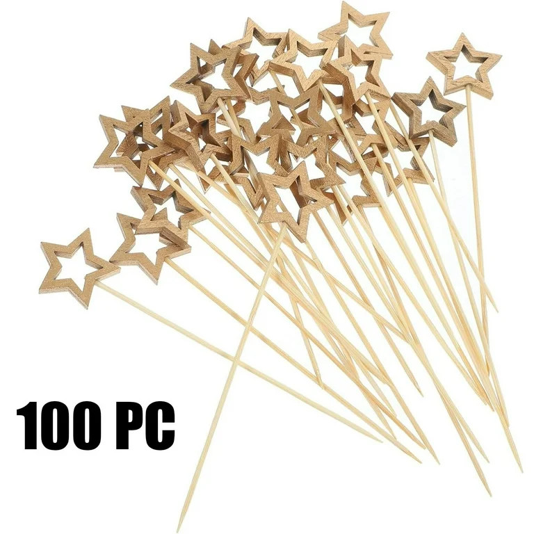 SDJMa 100Pcs Star Cocktail Toothpicks Star Party Decorations,Star Shape Fruit Toothpick,Party Too... | Walmart (US)