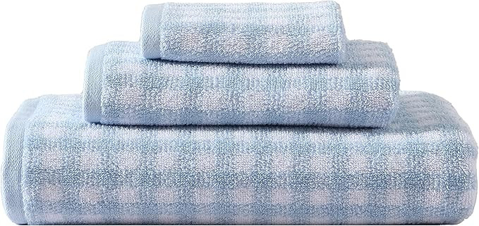 Laura Ashley- Towel Set, Absorbent & Fade Resistant Cotton Towels, Farmhouse Bathroom Decor (Ginn... | Amazon (US)