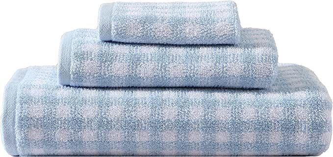Laura Ashley- Towel Set, Absorbent & Fade Resistant Cotton Towels, Farmhouse Bathroom Decor (Ginn... | Amazon (US)