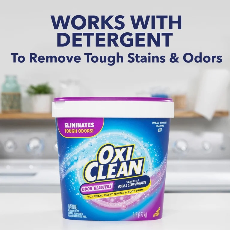 OxiClean Odor Blasters Versatile Odor and Laundry Stain Remover Powder, 5 lb | Walmart (US)