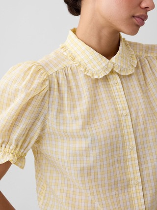 Relaxed Voile Puff Sleeve Top | Gap Factory