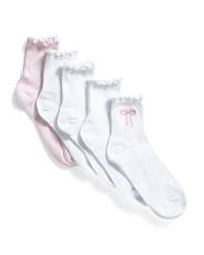 5pk bow lettuce edge socks | TJ Maxx