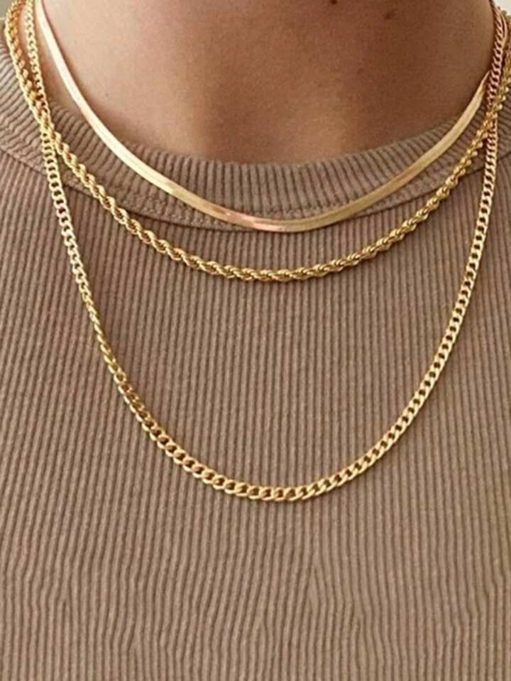 Minimalist Layered Chain Necklace | SHEIN