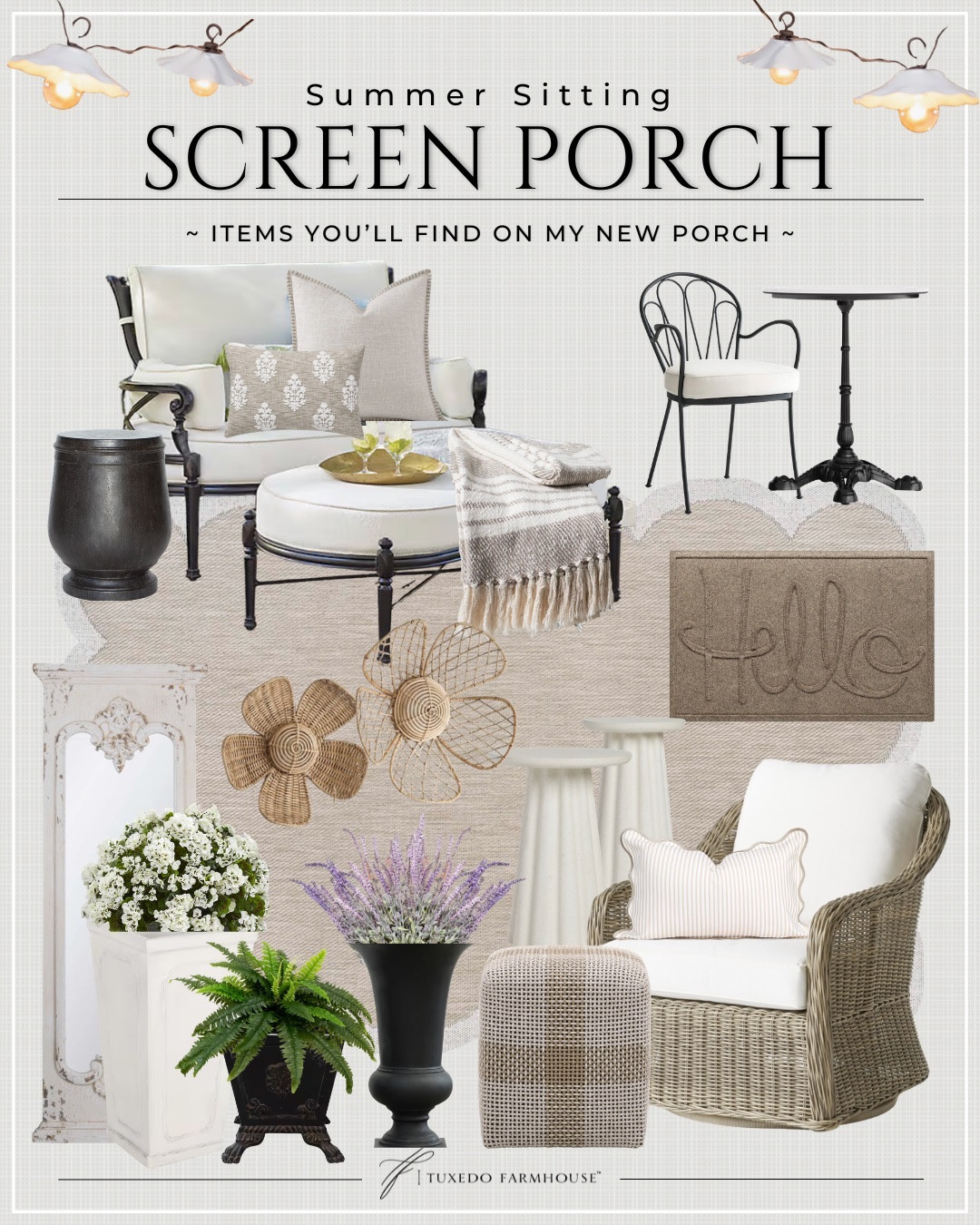 New screened porch styling is underway. Rug is down, planters are here and furniture is on the way. 

Because I can leave my great room French doors open, it’s like I have another space in my home. It overlooks my backyard perennial garden and the wetland/lake, so there’s lots of pretty blooms and wildlife to see. 

DETAILS:
Size — 12x17
Siding — LP Tundra Gray
Flooring — Trex Toasted Almond
French Doors — Anderson 24”
White Rail, Black Balusters

#LTKSeasonal #LTKHome #LTKSaleAlert