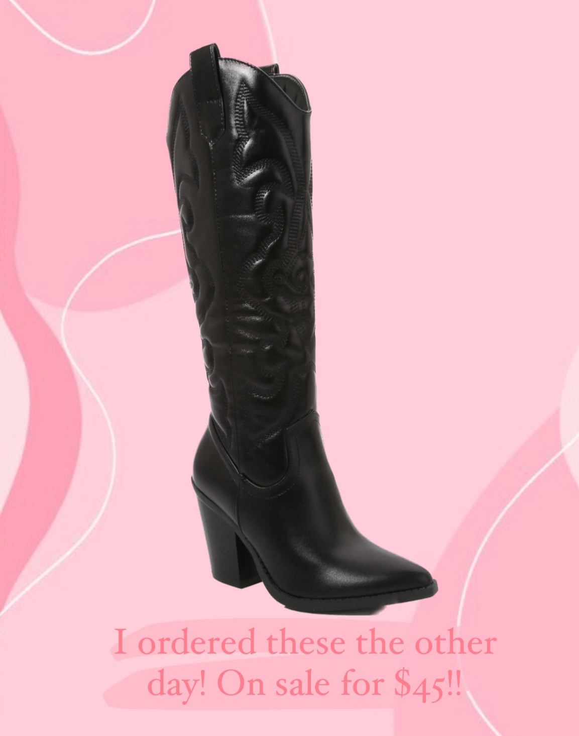 Black cowgirl boots, black western boots, cowboy boots, black boots l, disco cowgirl, boots on sale!

#LTKunder50 #LTKshoecrush #LTKsalealert