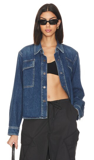 Beck Shirt Jacket in Believe | Revolve Clothing (Global)