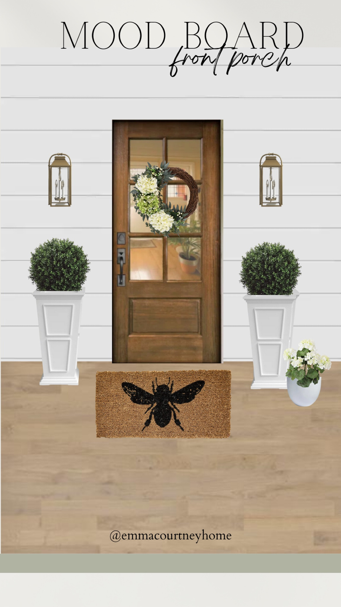 Spring front porch decor. Front door. Wreath. Welcome mat. Topiary, planter. Wayfair. Amazon. Lanterns  

#LTKSeasonal #LTKhome #LTKstyletip