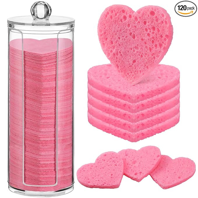Sieral 120 Pcs Compressed Facial Sponges for Women with Container Disposable Face Sponge Pads for... | Amazon (US)