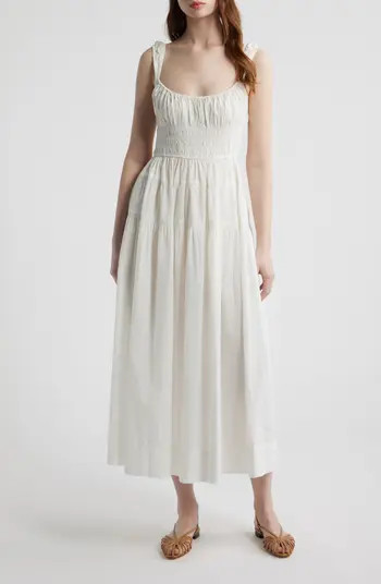 Clover Organic Cotton Poplin Tiered Sundress | Nordstrom