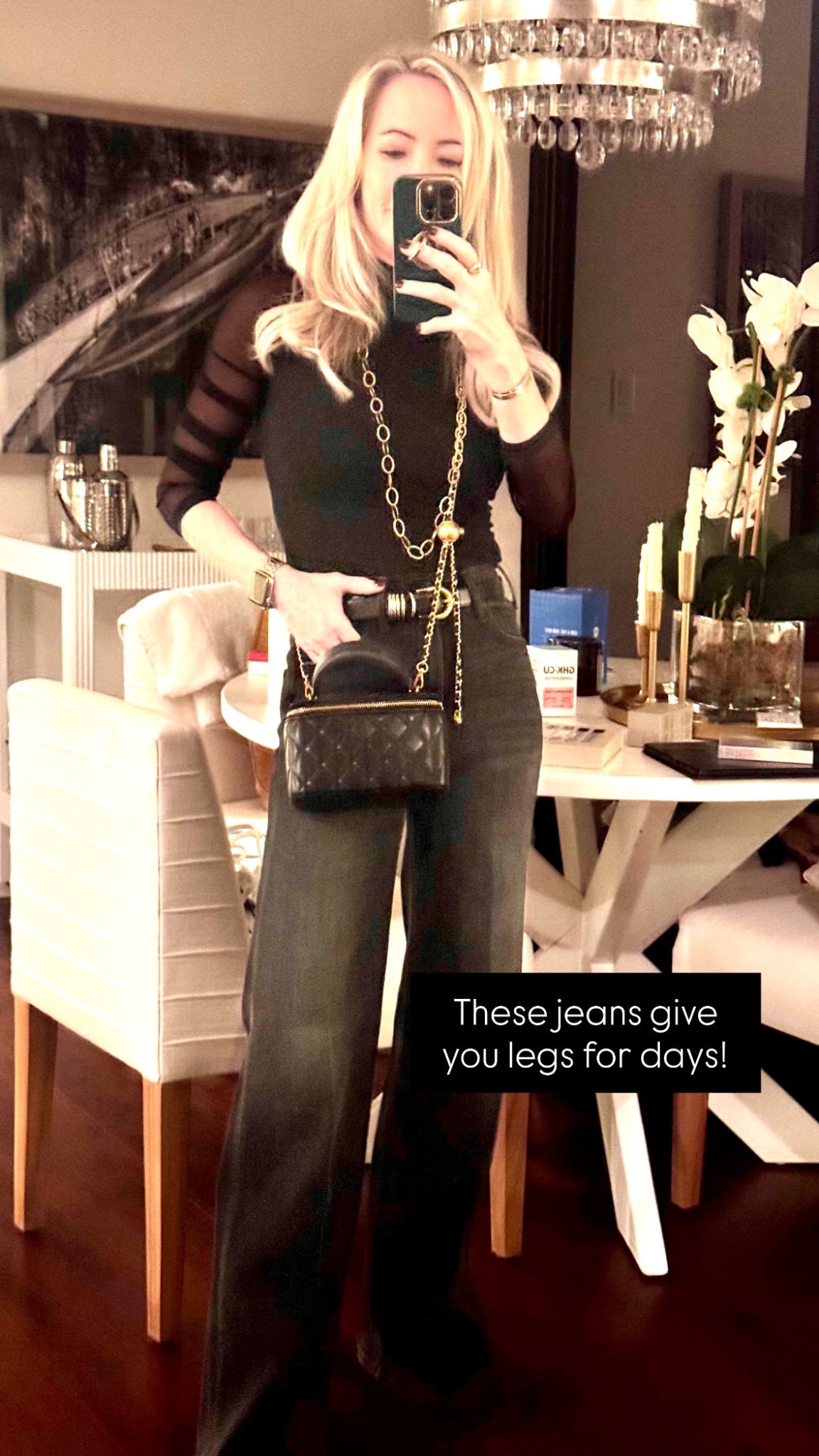 These jeans elongate your legs, I’m 5’2, i wore them with a 3 inch heel, size 24!  And this top is an amazon find, perfect for the holidays!

#LTKPetite #LTKHoliday #LTKOver40