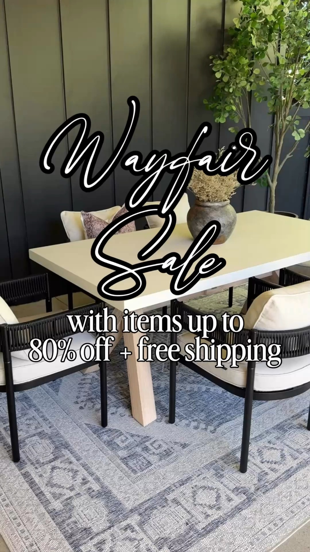 I can’t get over how good this table looks. I went through three different tables before I settled on this one. It seriously is so beautiful and is exceptionally well-made. And is on sale for $250 off right now with Wayfair’s spring cyber week sale. Where everything is up to 80% off plus for shipping. Ignore the prices you see on the links below because when you tap through, you’ll see the sale price! ￼

And then the chair is coming to two pack and with the sale it makes them about $160 a pop. Which is a steal! A little different in the main photo on Wayfair site but if you look at the other photos and the review photos, you’ll see the pillows fit fully in the chair. I did double up the pillows with extra stuffing just FYI! The black that I have are sold out, but the black frame with the natural is in stock and I honestly think I like those even more. ￼￼

And I got this rug for just $159! 
￼
I’ll also link a bunch of other stuff that I either already own or got from the sale (or just love!). We’re furnishing our house right now and the sale is much needed! 
￼
@Wayfair #WayfairPartner #ad #Wayfair 


#LTKHome #LTKOver40 #LTKSaleAlert