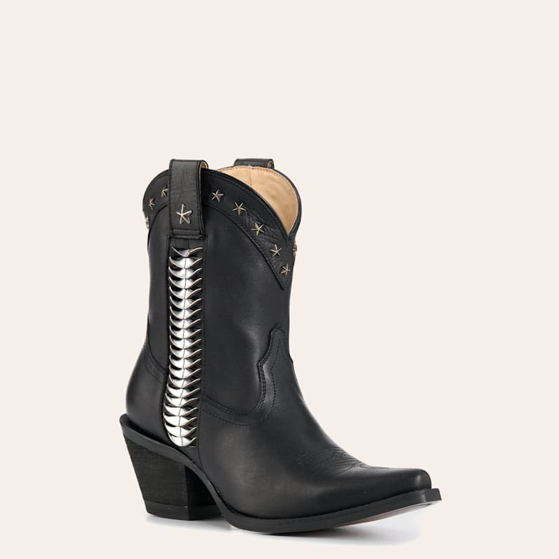 Rockin C Women’s Black with Silver Braiding Snip Toe Booties | Cavender's