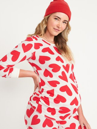 Maternity Matching Family Printed Thermal Pajama Top | Old Navy (US)