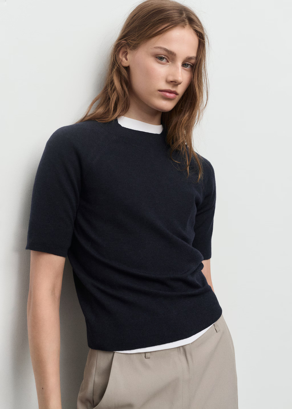 Short-sleeved wool-blend sweater | Mango (US/MX/AU)