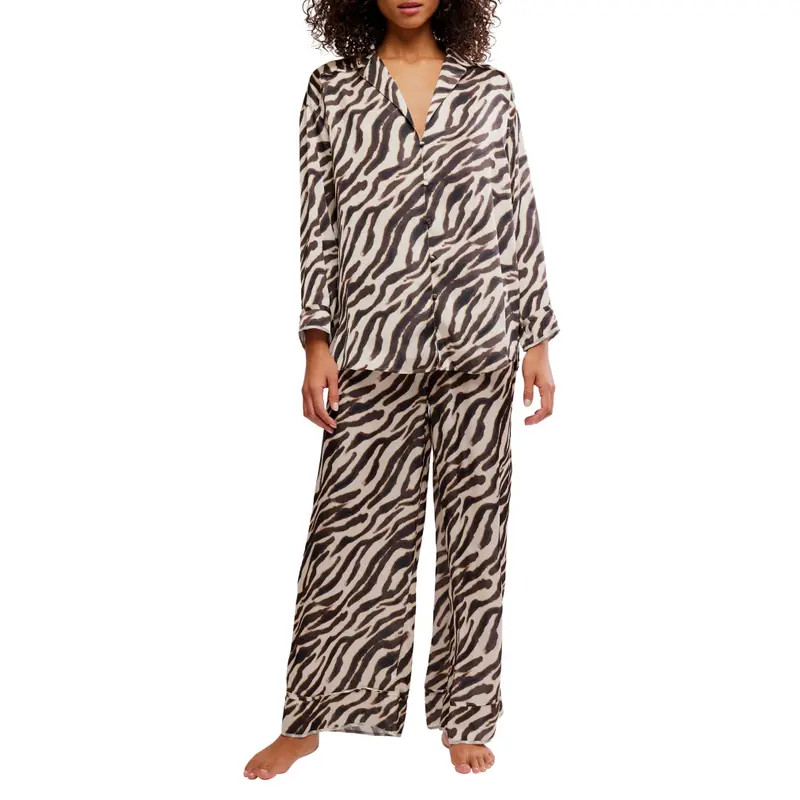 Free People Dreamy Days Print Pajamas in Tea Combo at Nordstrom, Size Small | Nordstrom