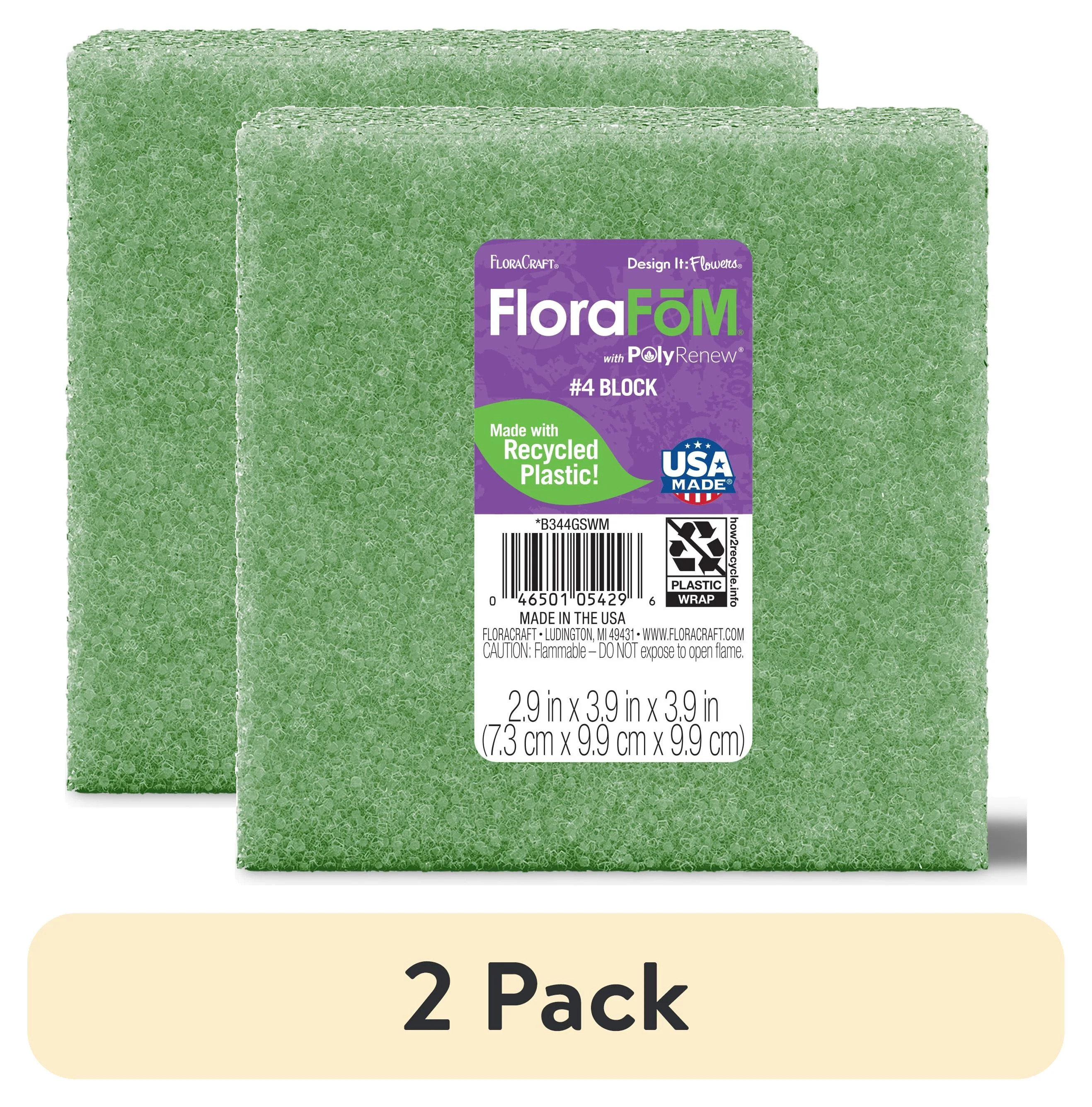 (2 pack) FloraCraft FloraF\u014dM Green Recycled Plastic Art & Craft Styrofoam | Walmart (US)