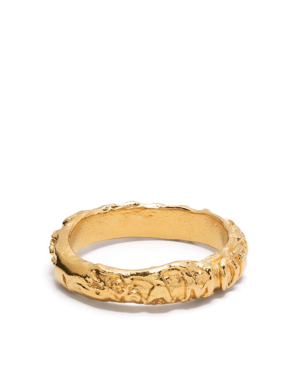 Alighieri Amore Embossed 24kt gold-plated Ring - Farfetch | Farfetch Global
