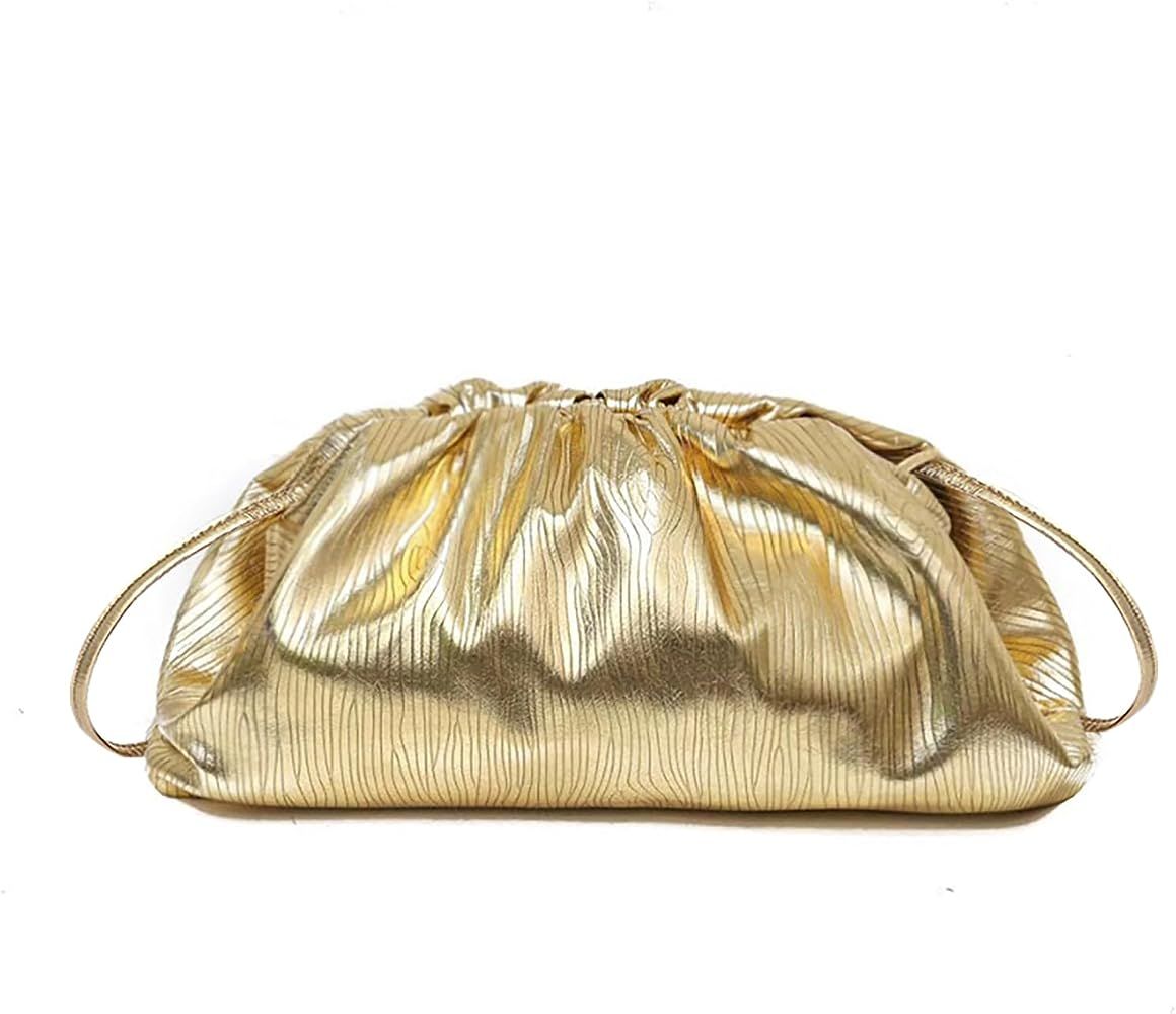 Bisadon Women's Dumpling Crossbody Bag Ruched Cloud Purse Evening Bag Sparkly Handbag Fashion Wal... | Amazon (US)