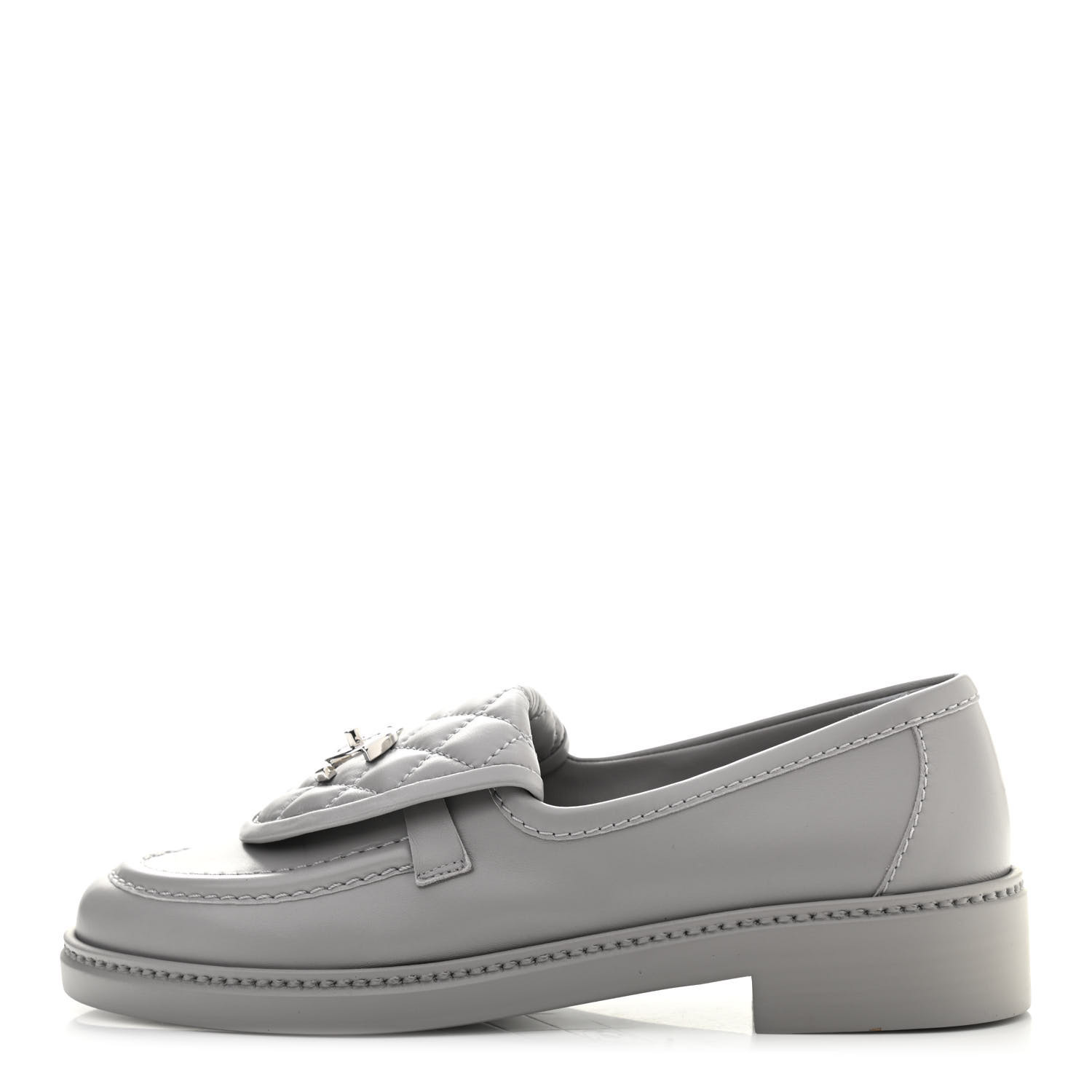 CHANEL

Lambskin Quilted CC Turnlock Loafers 38 Grey | Fashionphile